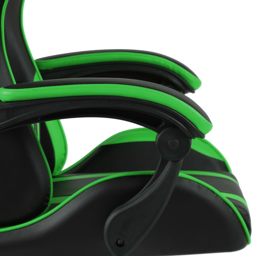 Igraća stolica od umjetne kože crno-zelena