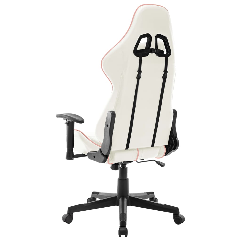 Alternativ bild 1 för VidaXl Gamingstol Vit Och Rosa Konstläder