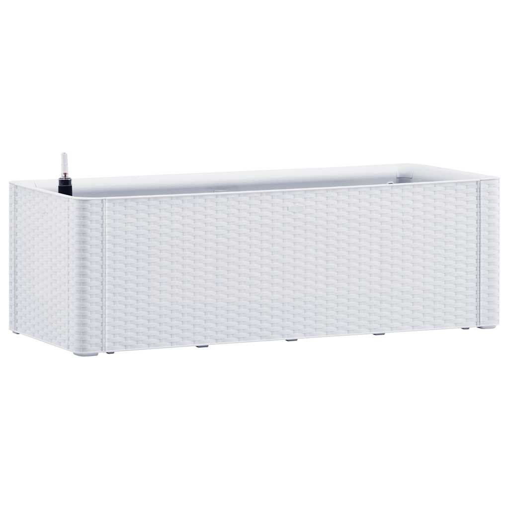 vidaXL Zahradní vyvýšený záhon se samozavlažováním bílý 100x43x33 cm