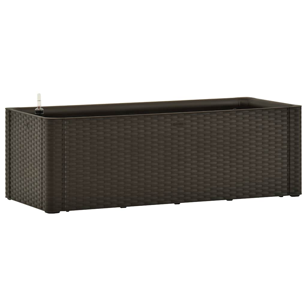 vidaXL Zahradní vyvýšený záhon se samozavlažováním mokka 100x43x33 cm