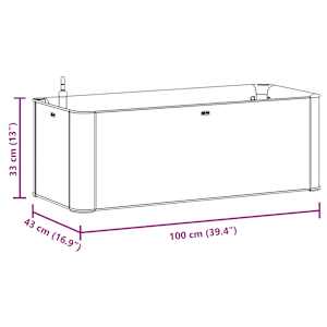 Zahradní vyvýšený záhon se samozavlažováním mokka 100x43x33 cm - obrázek 8