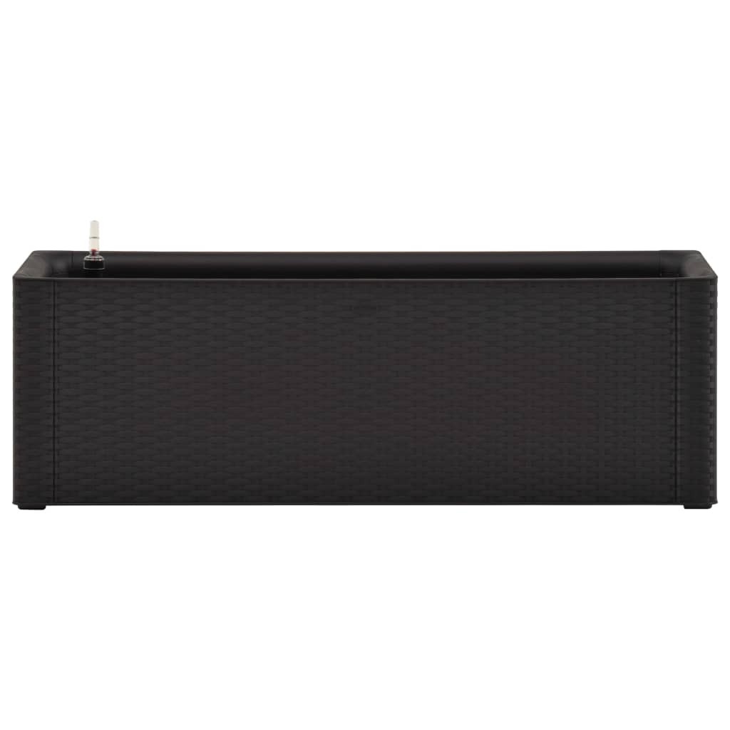 vidaXL Plantenbak hoog zelfbewateringssysteem 100x43x33 cm antraciet afbeelding