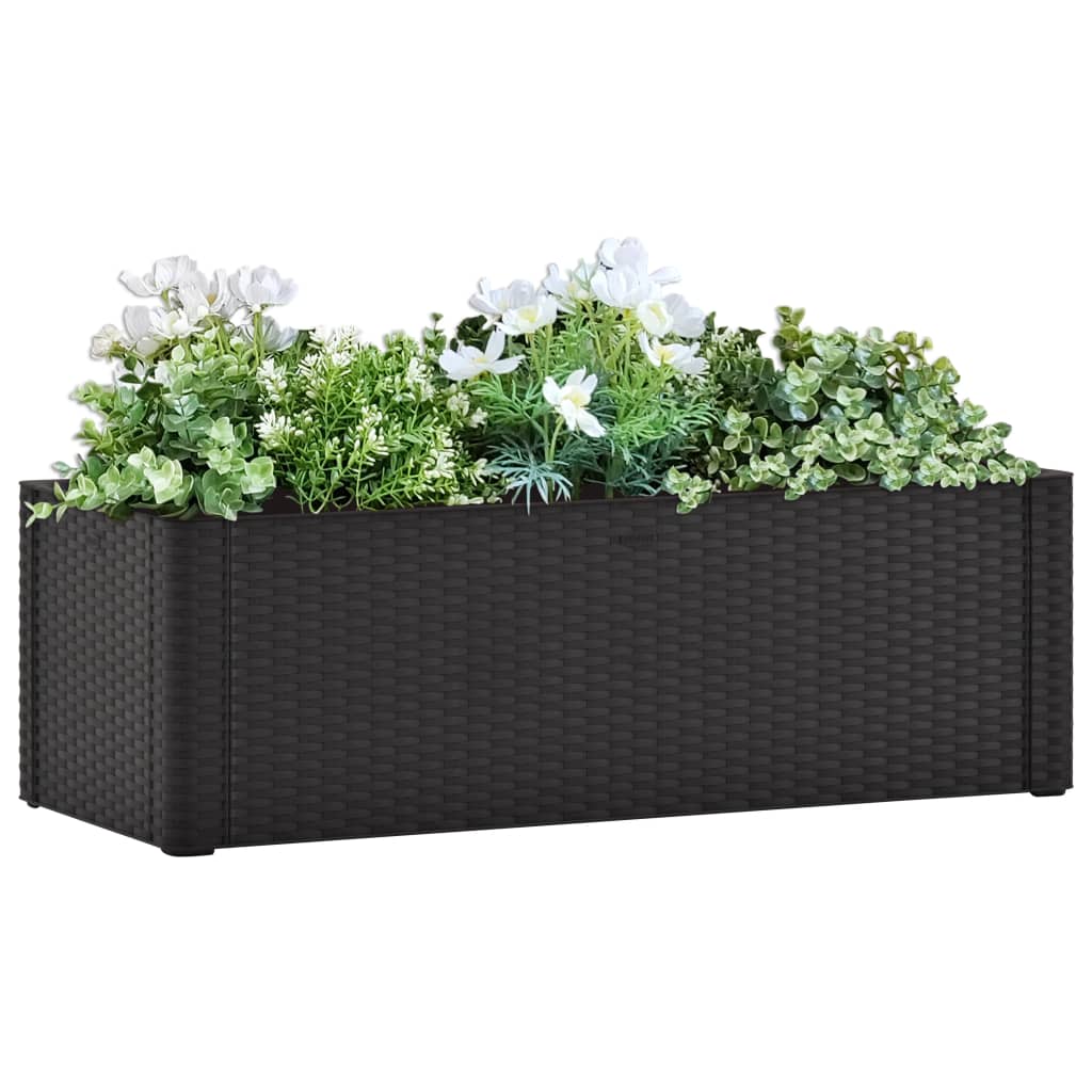 vidaXL Garten-Hochbeet Selbstbewässerungssystem Anthrazit 100x43x33 cm