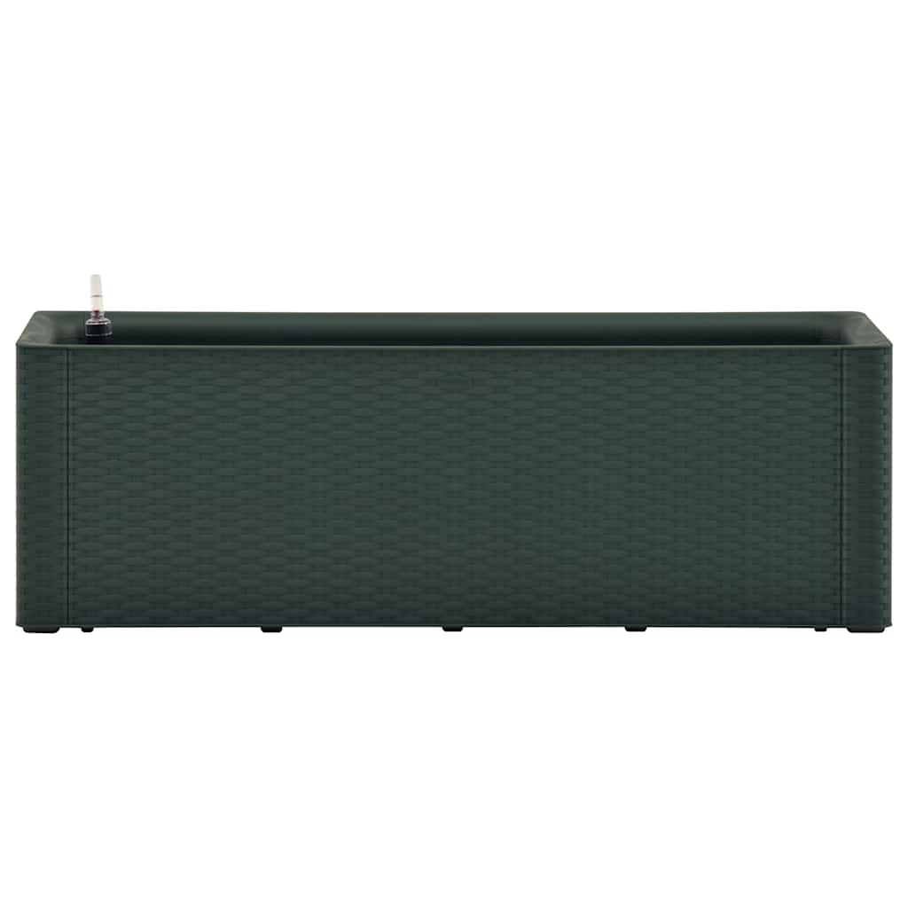 

vidaXL Plantenbak hoog met zelfbewateringssysteem 100x43x33 cm groen