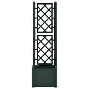 vidaXL Lovelis su treliažu ir savaiminio laistymo sistema, žalias