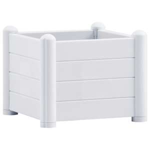 vidaXL aia taimelava, PP, valge, 43 x 43 x 35 cm