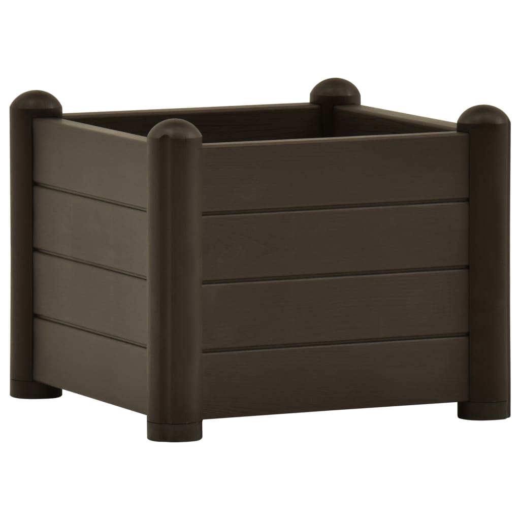 vidaXL Vyvýšený záhon PP mocha 43 x 43 x 35 cm