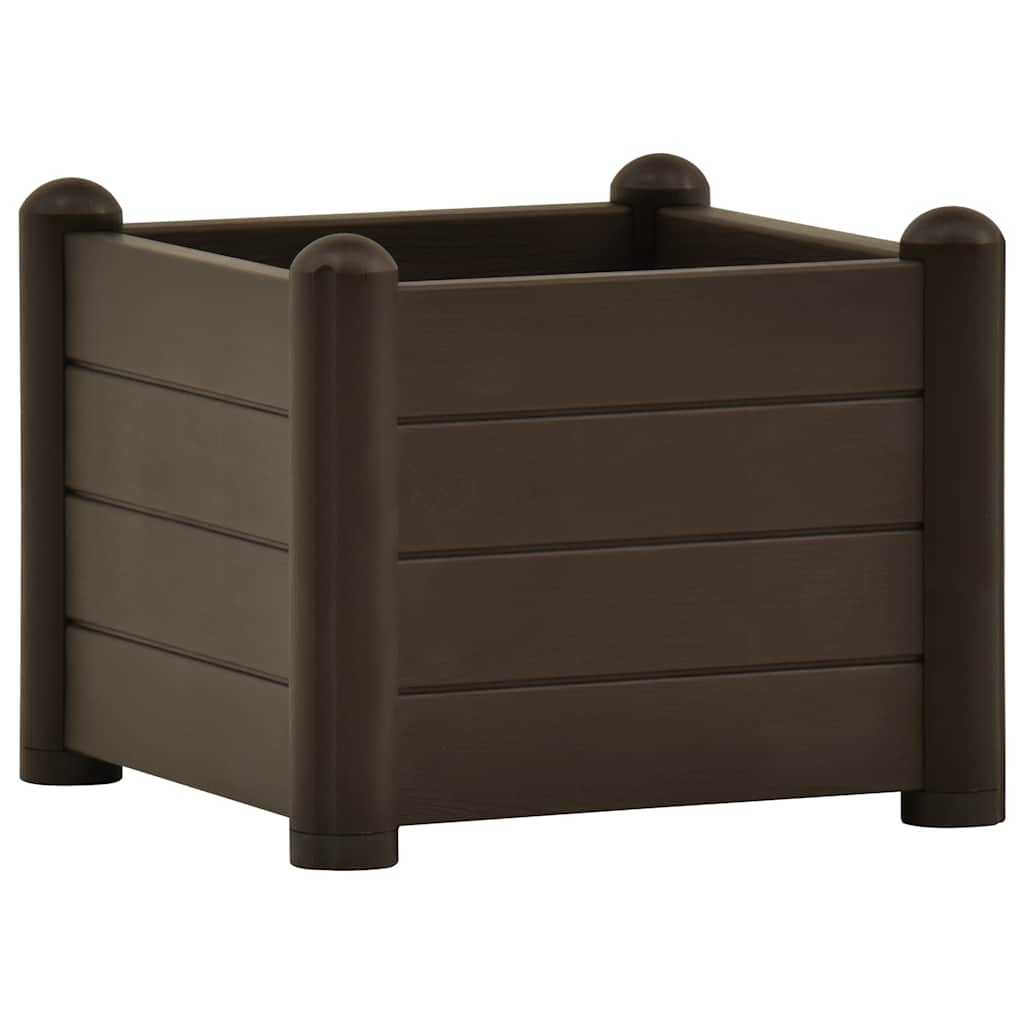 vidaXL Vyvýšený záhon PP mocha 43 x 43 x 35 cm