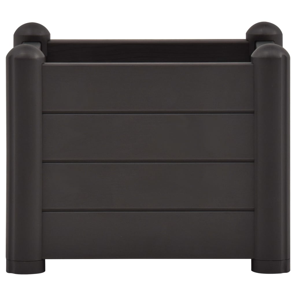 vidaXL Garden Raised Bed PP Anthracite 16.9x16.9x13.8