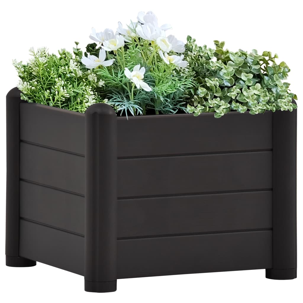 vidaXL Garten-Hochbeet PP Anthrazit 43x43x35 cm