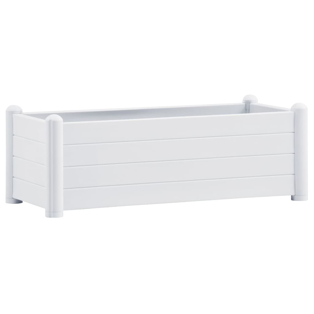vidaXL Vyvýšený záhon PP bílý 100 x 43 x 35 cm