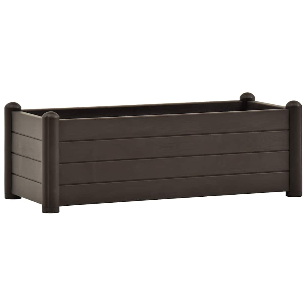 vidaXL Vyvýšený záhon PP moka 100 x 43 x 35 cm