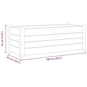 Vyvýšený záhon PP moka 100 x 43 x 35 cm - obrázek 6