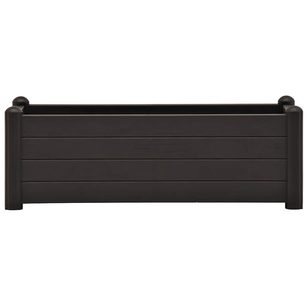 vidaXL Vyvýšený záhradný záhon PP antracitový 100x43x35 cm