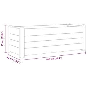 Vyvýšený záhon PP antracitový 100 x 43 x 35 cm - obrázek 6