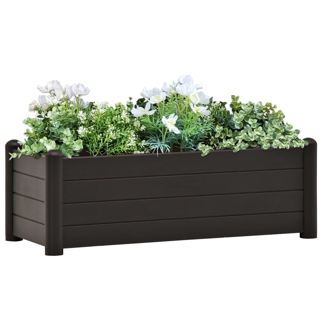 vidaXL Garten-Hochbeet PP Anthrazit 100x43x35 cm