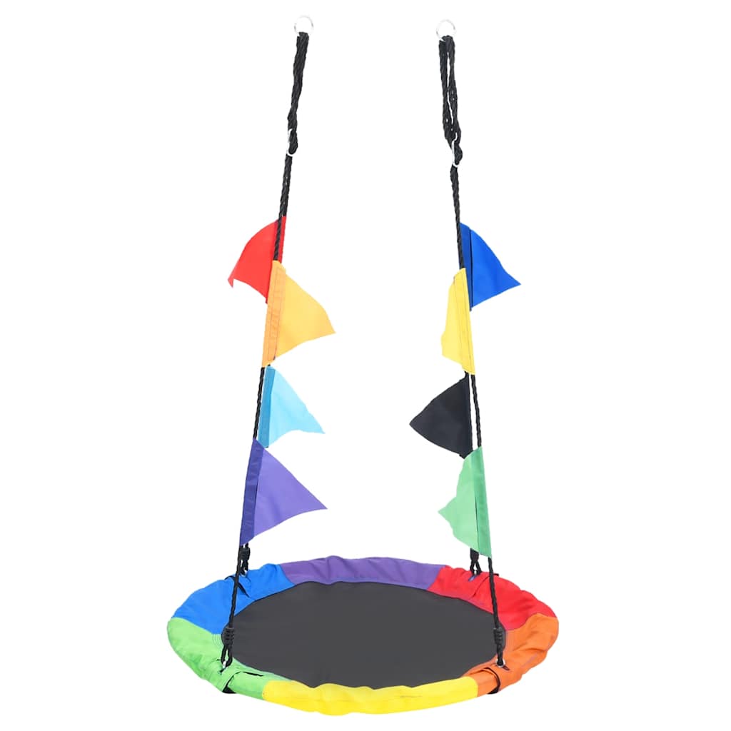 vidaXL Dúhová hojdačka s vlajkami 100 cm