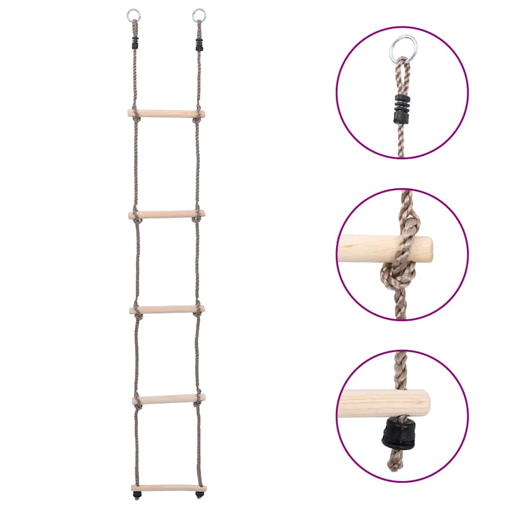 vidaXL Stige 5 trinn 210 cm heltre furu