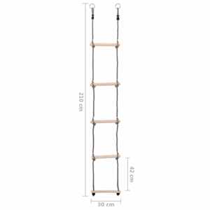 5stupňový žebřík 210 cm masivní borové dřevo - obrázek 5