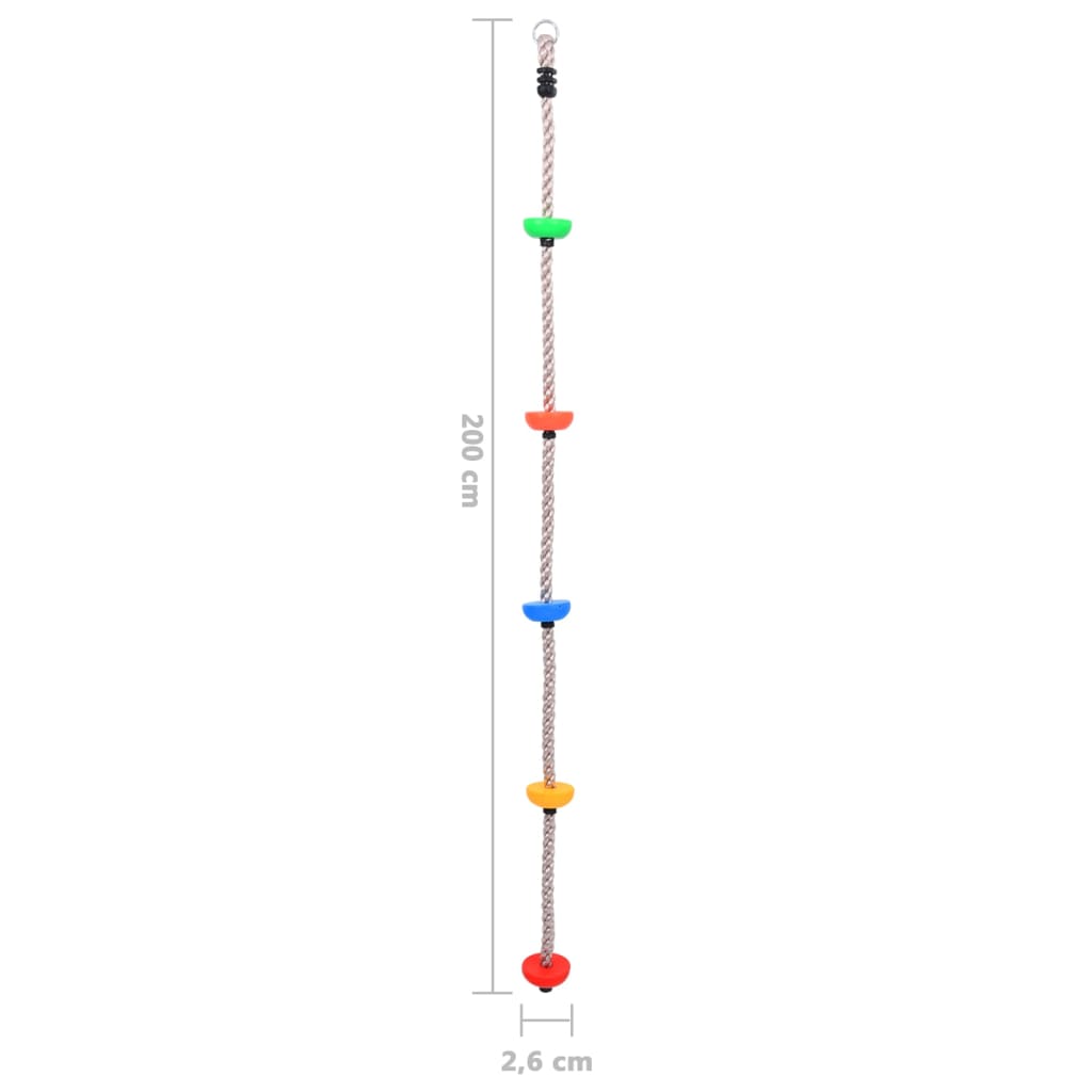 Mászókötél platformokkal 200 cm 