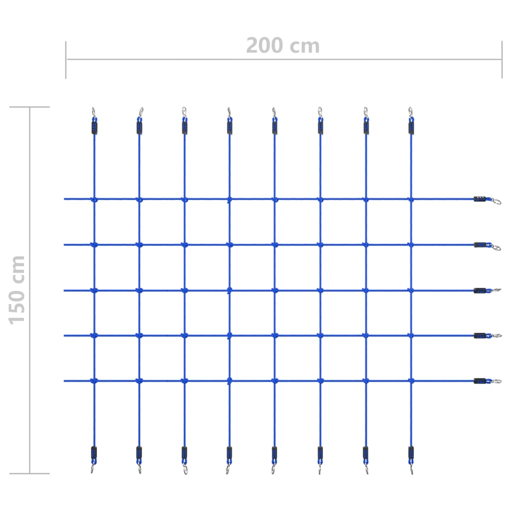 Kék mászóháló 200 x 150 cm 