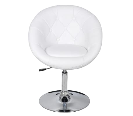 vidaXL Bar Stool White Faux Leather