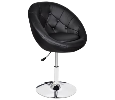 vidaXL Tabourets de bar 2 pcs noir similicuir