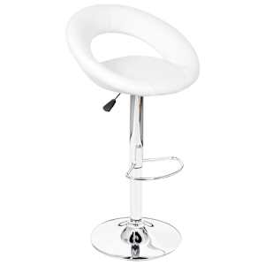 vidaXL Stool Set of 2 White Faux leather, iron