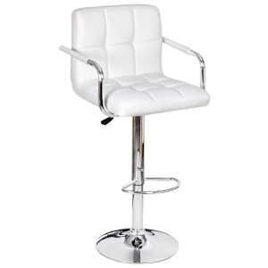 vidaXL Bar Stools 2 pcs White Faux Leather