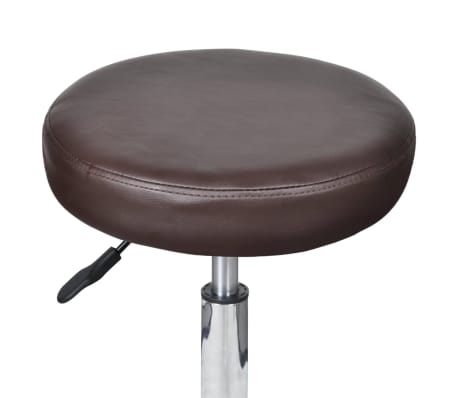 vidaXL Office Stool Brown Faux Leather