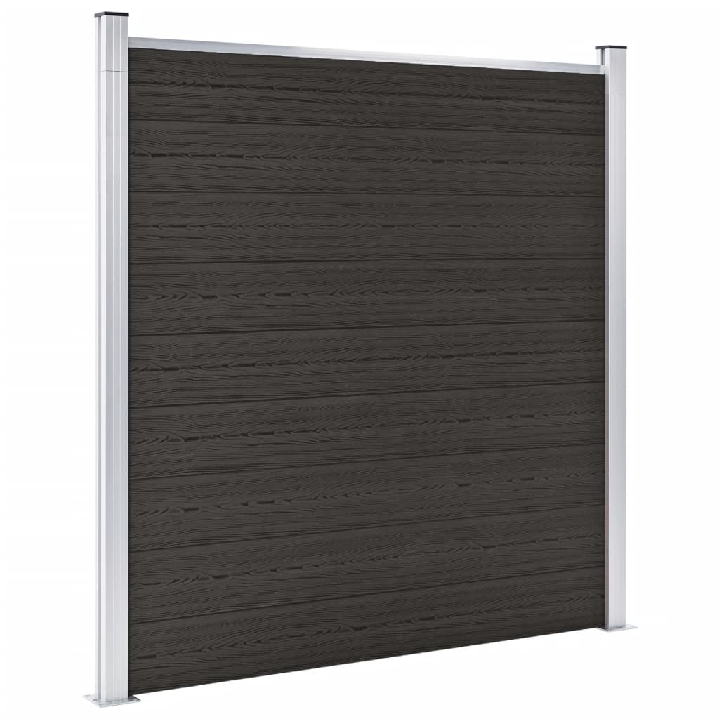 vidaXL Plotový panel WPC 180x186 cm čierny