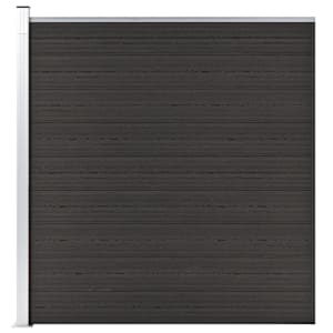 Plotový dílec WPC 175 x 186 cm černý - obrázek 3