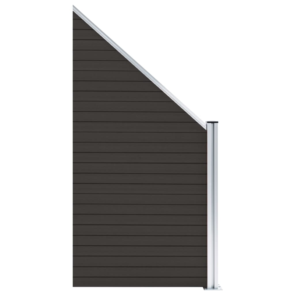 vidaXL fekete WPC kerítéspanel 95 x (105-180) cm