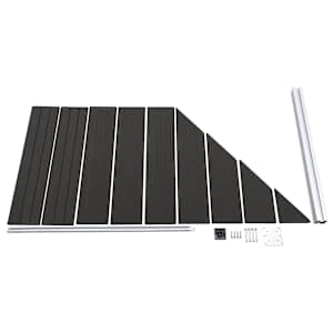Plotový dílec WPC 95 x (105–180) cm černý - obrázek 3