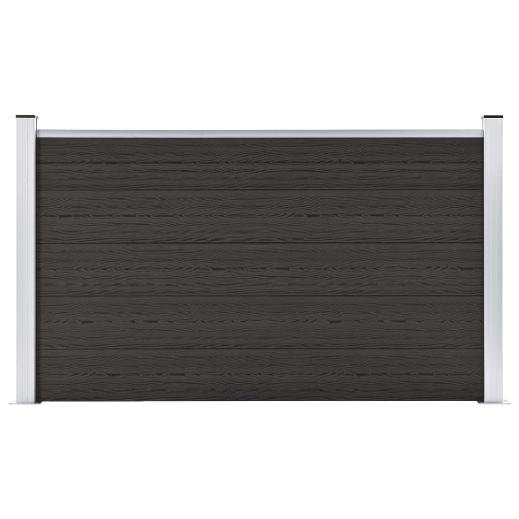 Panel de valla WPC negro 180x105 cm