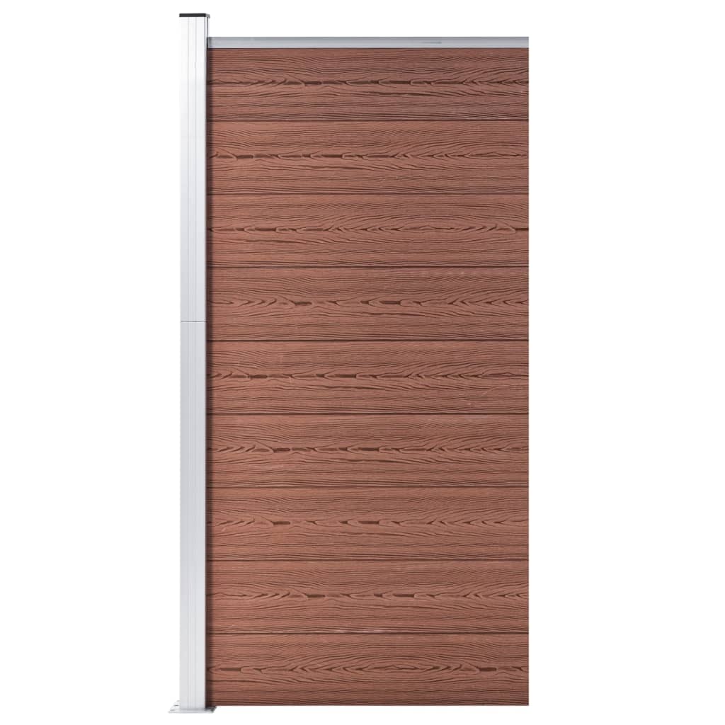 Panel de valla WPC marrón 95x186 cm