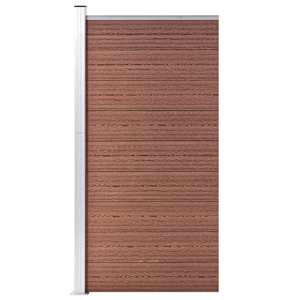 Plotový dílec WPC 95 x 186 cm hnědý - obrázek 1