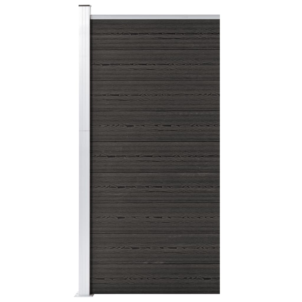 Panel de valla WPC gris 95x186 cm