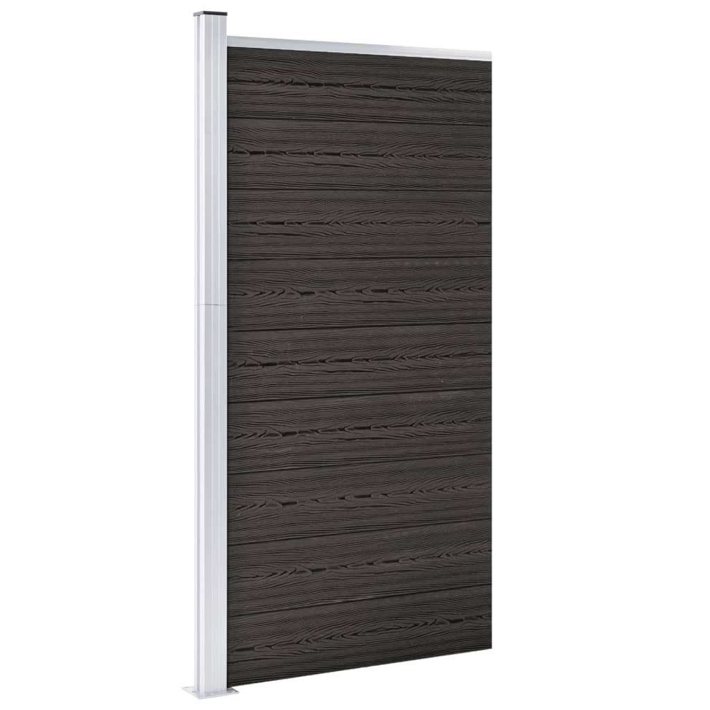 vidaXL Schuttingpaneel 95x186 cm HKC grijs afbeelding