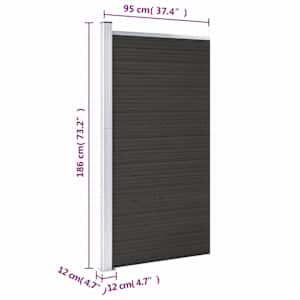 Plotový dílec WPC 95 x 186 cm černý - obrázek 9