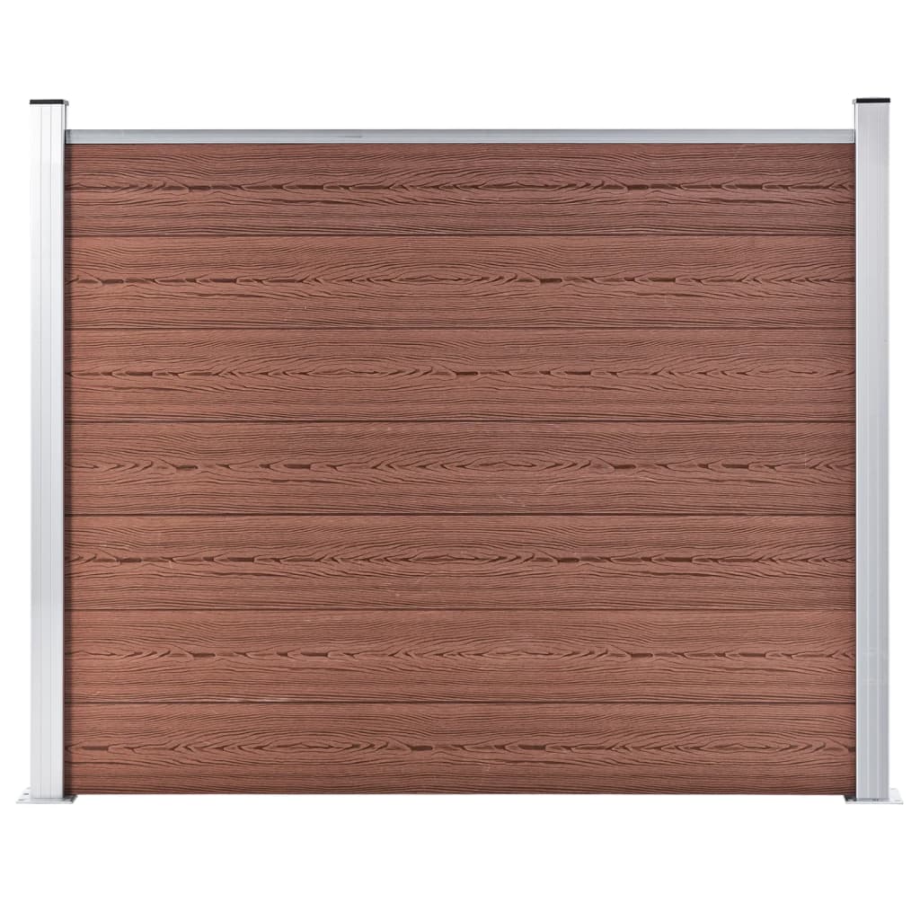 Panel de valla WPC marrón 180x146 cm