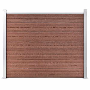 Plotový dílec WPC 180 x 146 cm hnědý - obrázek 1