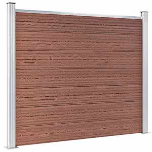 Plotový dílec WPC 180 x 146 cm hnědý - obrázek 2