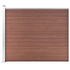 Ograjni panel WPC 175x146 cm rjav