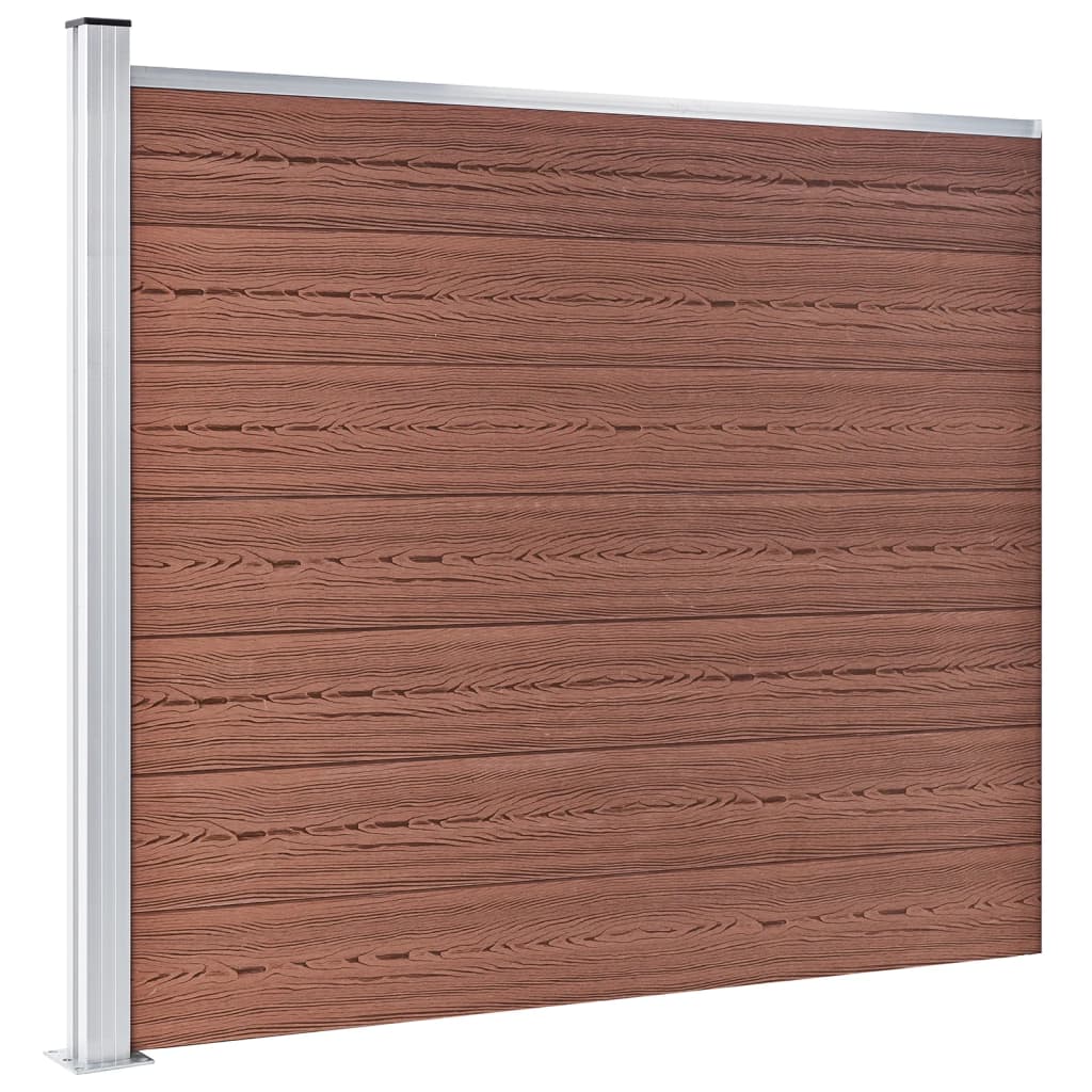 vidaXL Schuttingpaneel 175x146 cm HKC bruin afbeelding