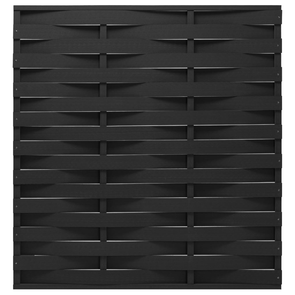 Panel de valla WPC negro 170x180 cm
