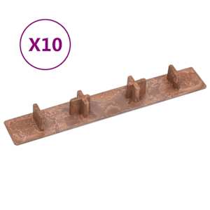 vidaXL terrassilaua otsakorgid 10 tk, pruun, plast