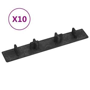vidaXL terrassilaua otsakorgid 10 tk, must, plast