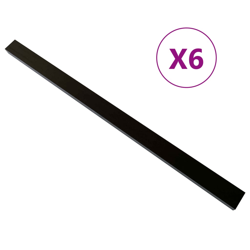 vidaXL GrindÄƒ de terasÄƒ, 6 buc., negru, 170×8,5×4,5 cm, WPC