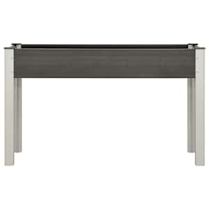 vidaXL Puutarhan korotettu kukkalaatikko 125x40x75 cm WPC harmaa